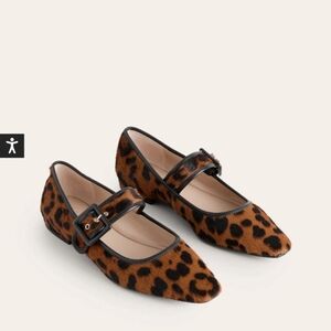 Boden Vic Chisel Toe Mary Janes Leopard, 39